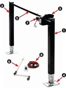 Hopkins Manufacturing - LANDING GEAR MOTOR AND SWITCH,LANDING GEAR REPLACEMENT PARTS - LG217884