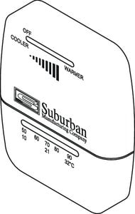 Suburban Mfg - WALL THERMOSTAT-HEAT ONLY,SUBURBAN FURNACE PARTS (SUBURBAN) - 161154