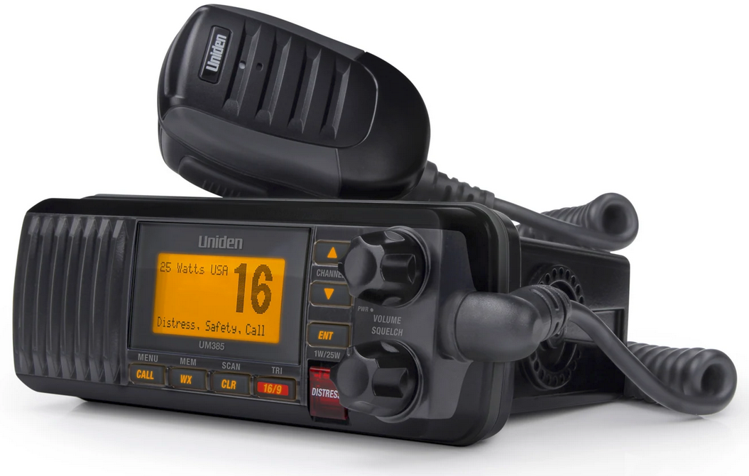 Uniden - UM385 Fixed Mount VHF Radio - Black - UM385BK