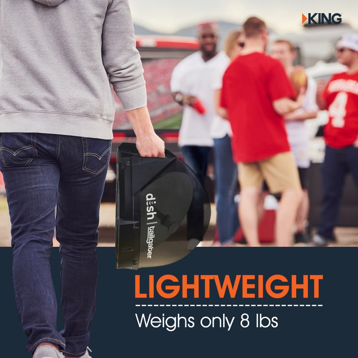 KING - Tailgater Pro Premium Satellite TV Antenna - Portable - DTP4900