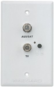 Winegard Co - TV ANT/SATELLITE WALL PLATE,TV/SATELLITE JACK RECEPTACLE - RV7542