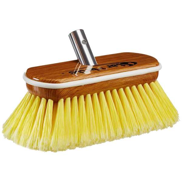 Starbrite - Premium Wash Brush - Synthetic Wood Block w/Bumper - Yellow - Soft - 8" - 40170