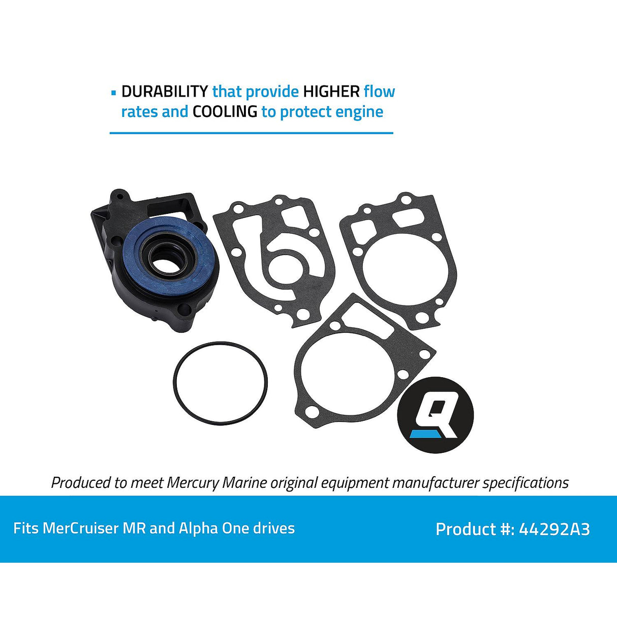 Mercury Mercruiser - Water Pump Base Kit - Fits MR & Alpha One Drives - 46-44292A3