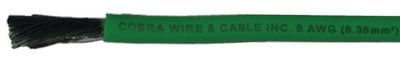 Cobra Wire & Cable - Tinned Copper Battery Cable - 8 Gauge - 100' - Green - A2008T03100FT
