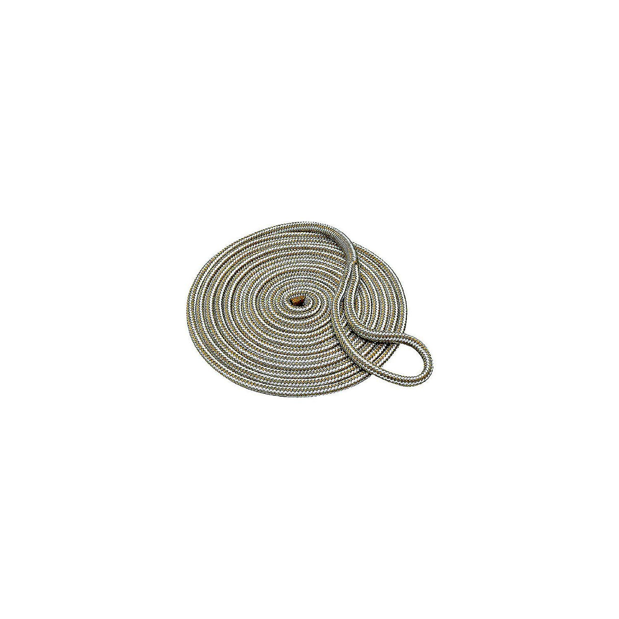 Seachoice - Double Braid Nylon Dock Line | Gold/White | 5/8" x 25' | 40051