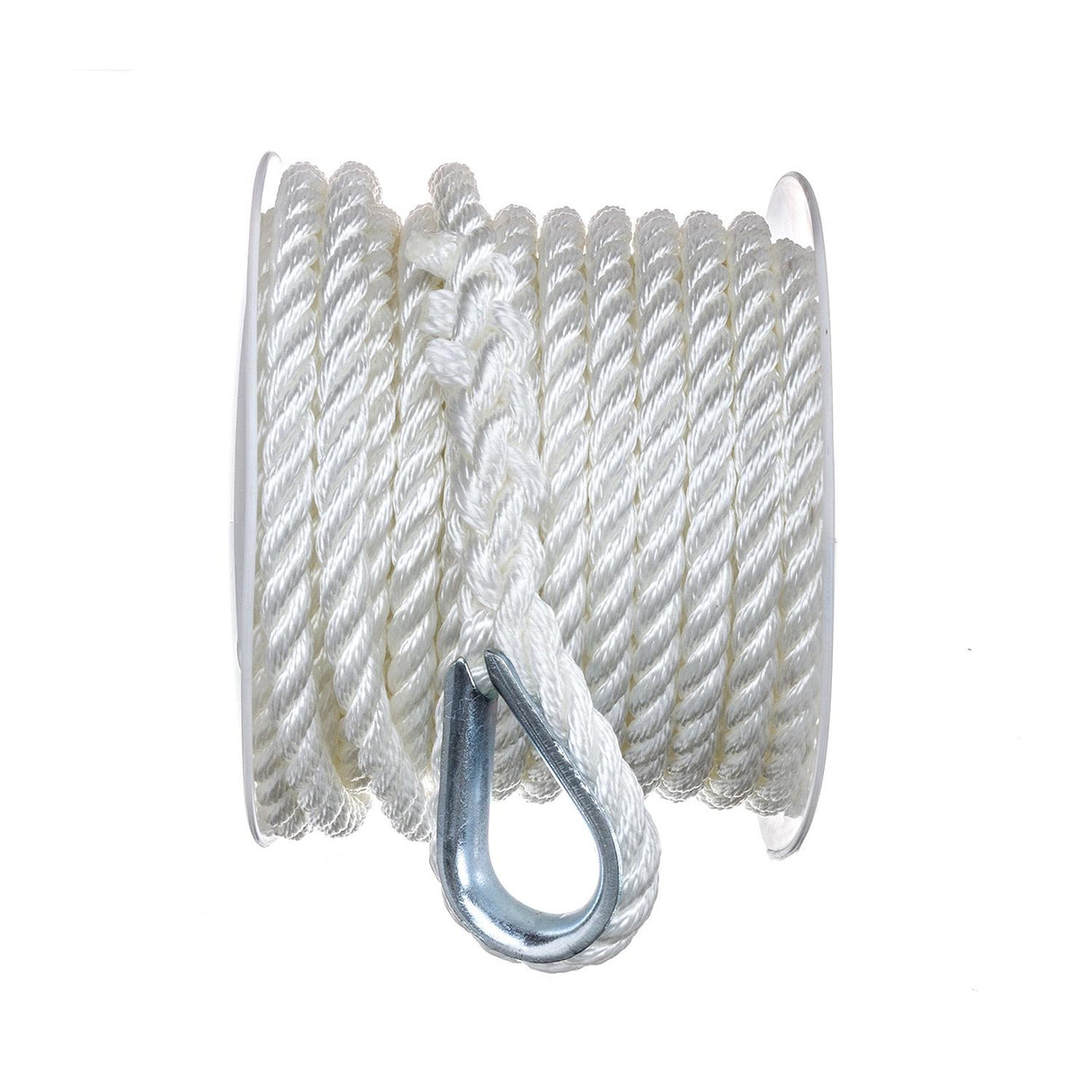 Seachoice - 3-Strand Twisted Nylon Anchor Line | White | 3/8" x 50' | 40691