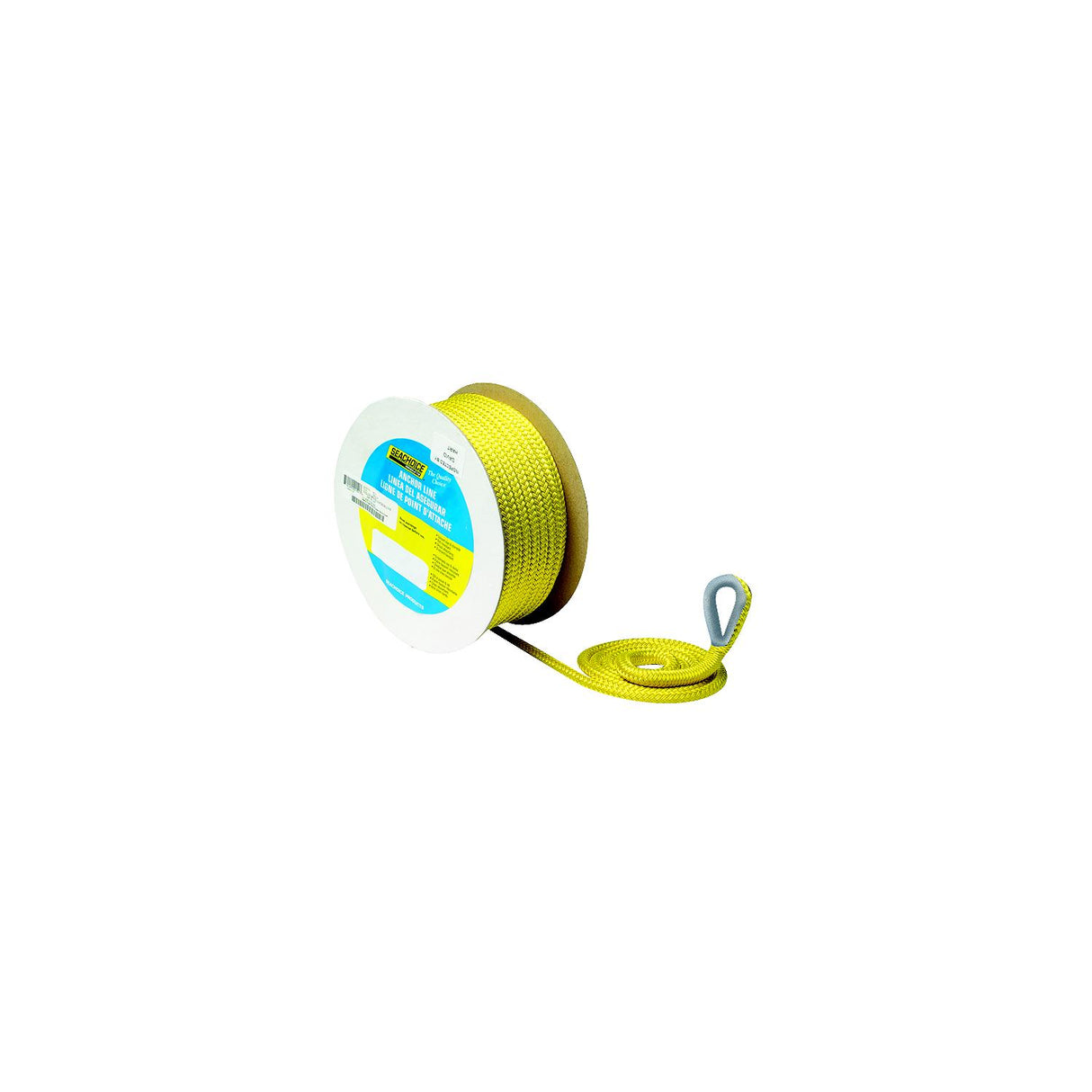 Seachoice - Double Braid Nylon Anchor Line | Yellow | 3/8" x 100' | 42151