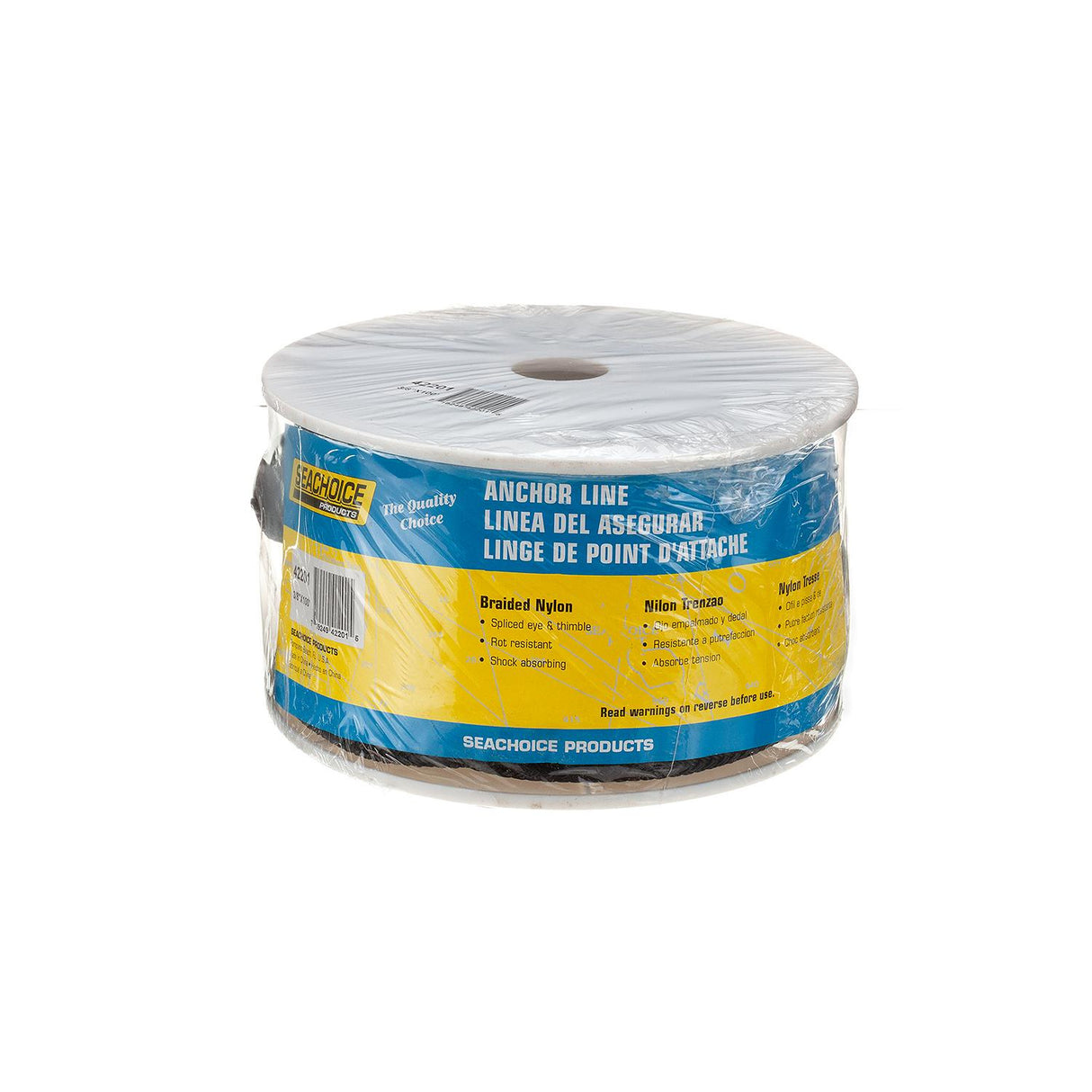 Seachoice - Double Braid Nylon Anchor Line | Black | 3/8" x 100' | 42201