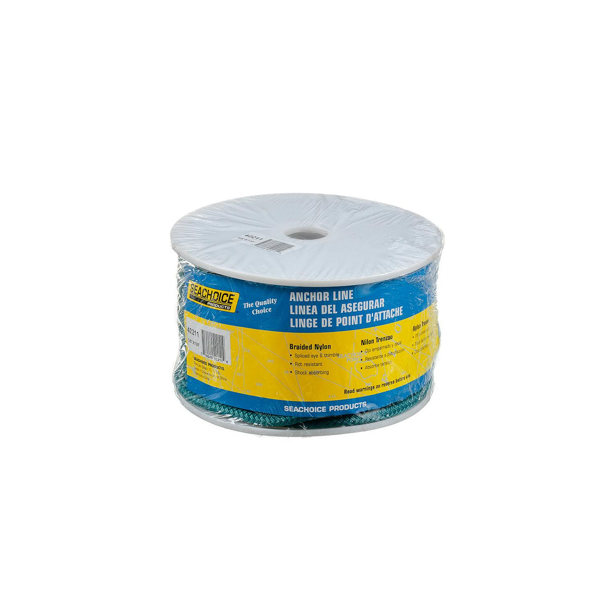 Seachoice - Double Braid Nylon Anchor Line | Teal | 3/8" x 100' | 42211