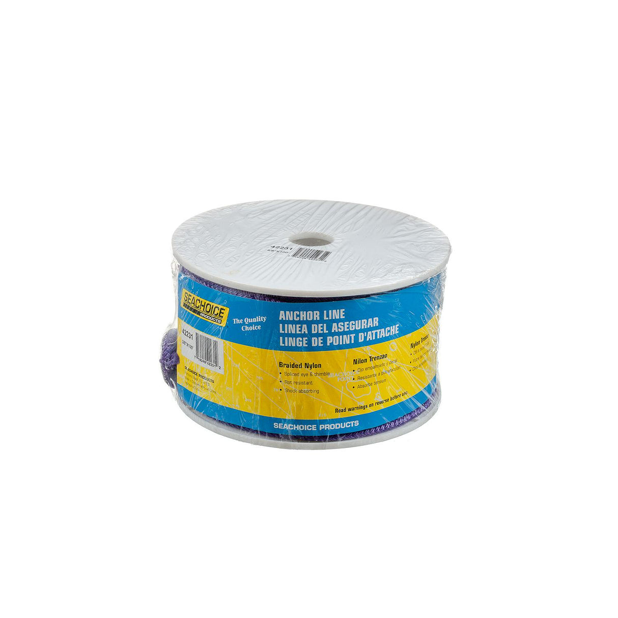 Seachoice - Double Braid Nylon Anchor Line | Purple | 3/8" x 100' | 42231