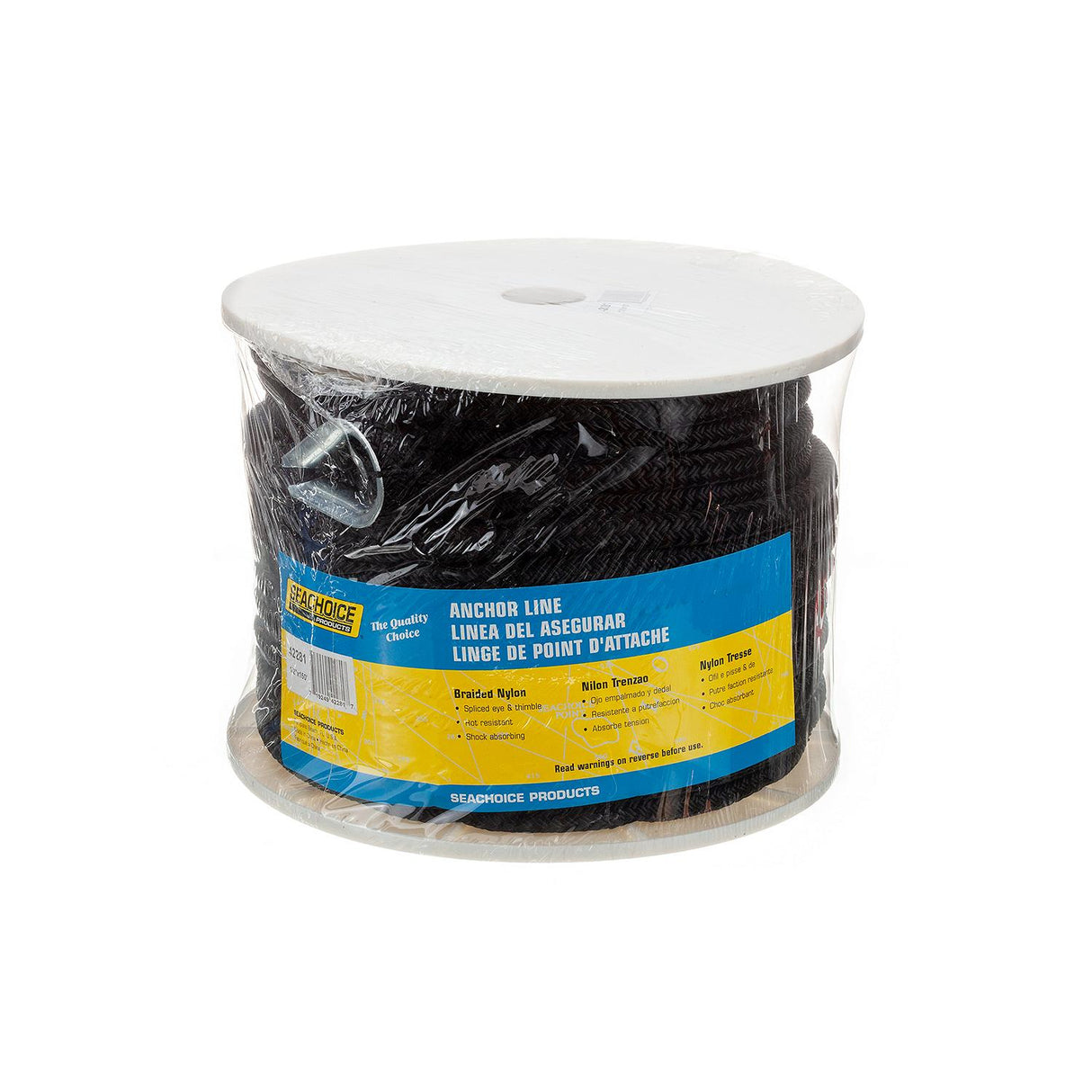 Seachoice - Double Braid Nylon Anchor Line | Black | 1/2" x 150' | 42281