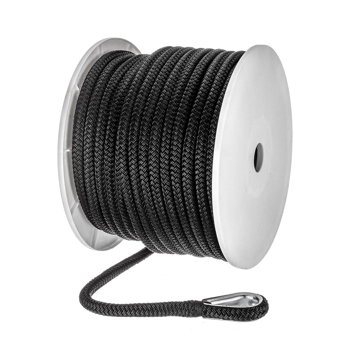 Seachoice - Double Braid Nylon Anchor Line | Black | 1/2" x 150' | 42281