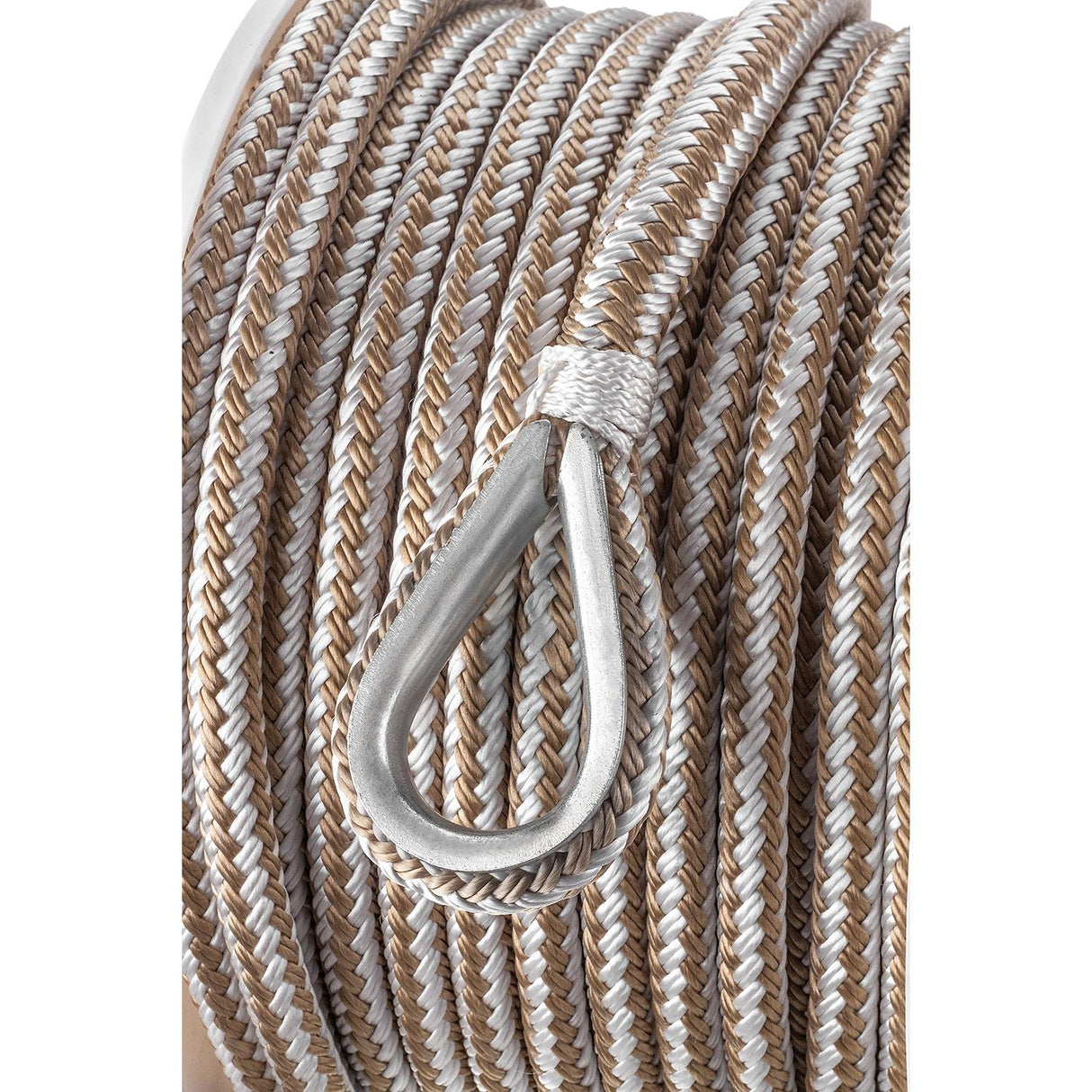 Seachoice - Double Braid Nylon Anchor Line | Gold / White | 3/8" x 100' | 42321