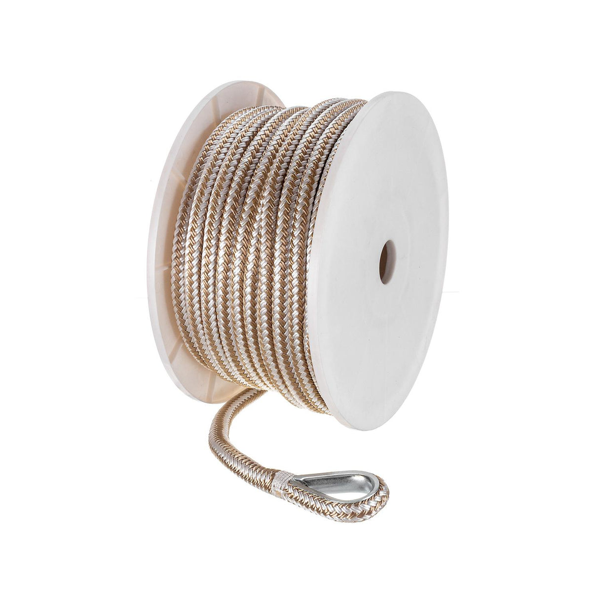 Seachoice - Double Braid Nylon Anchor Line | Gold / White | 1/2" x 100' | 42361