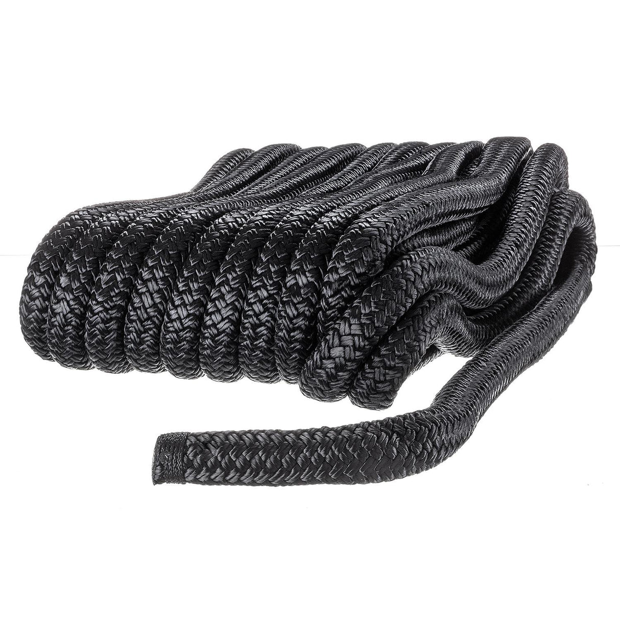 Seachoice - Double Braid Nylon Dock Line | Black | 3/4" x 50' | 47221