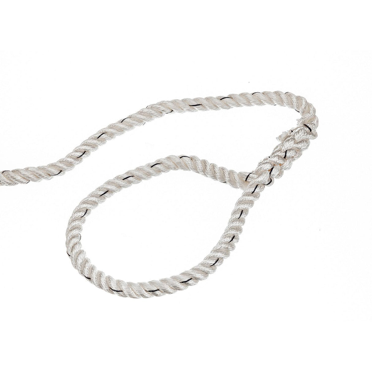 Seachoice - Three Strand Twisted Nylon Dock Line with Tracer | White/Blue Tracer | 5/8" x 35' | 47621