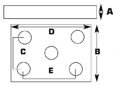 Sea Choice - Medium Duty Axle UBolt Plate - 55051