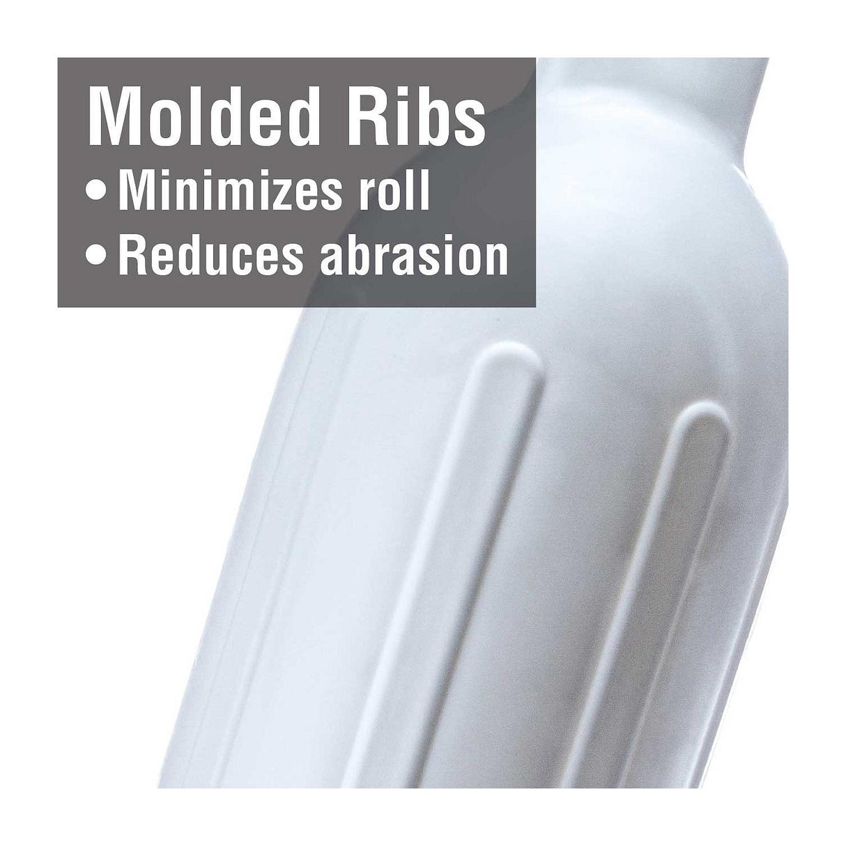 Seachoice - Twin Eye Ribbed Fender | White | 6.5" x 23" | 79021