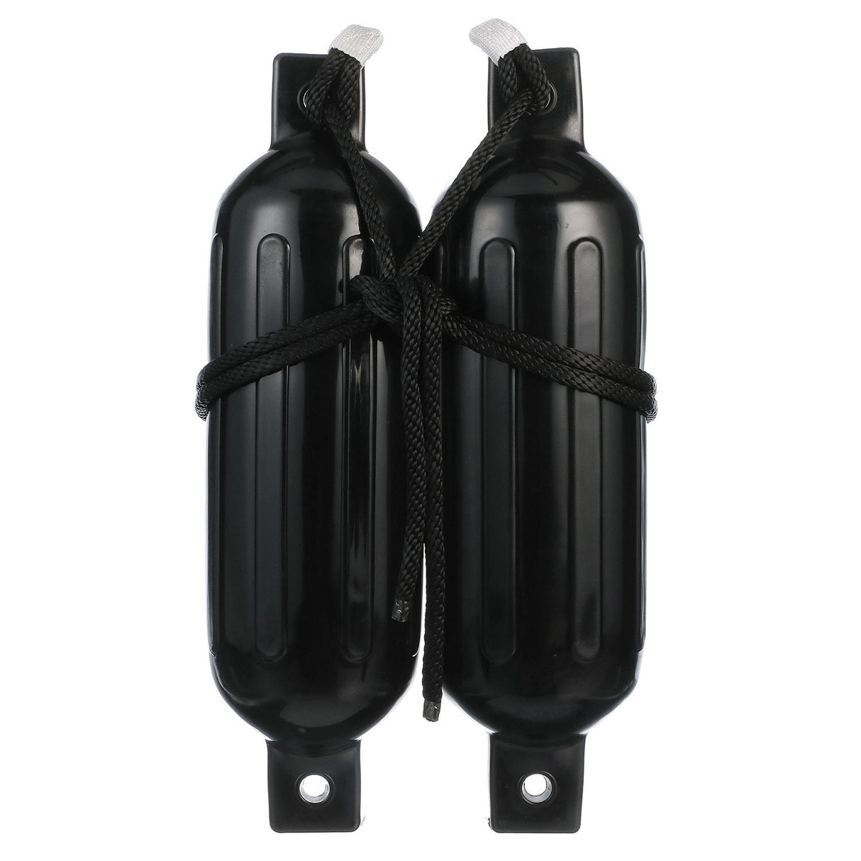 Seachoice - Twin Eye Ribbed Fender Kit | 2 Pack | Black | 5.5" x 20" | 79261