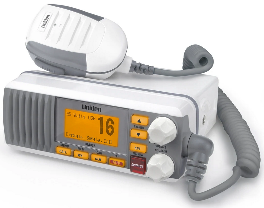 Uniden - UM385 Fixed Mount VHF Radio - White - UM385