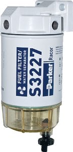 Racor - 10 Micron Gas Spin-On Fuel/Water Seperator With Clear Bowl for Outboards - 320RRAC01