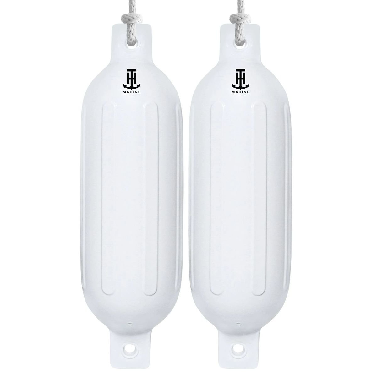Boating Essentials - Fender Kit With Fender Lines - 5.5" x 20" - White - 2-Pack - BE-GE-35046-DP