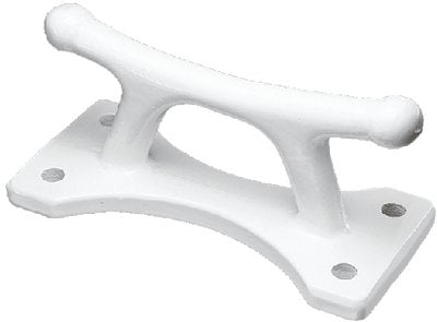 Dock Edge - Classic Dock Cleat - White Almag - 4-1/2" - 2504WF