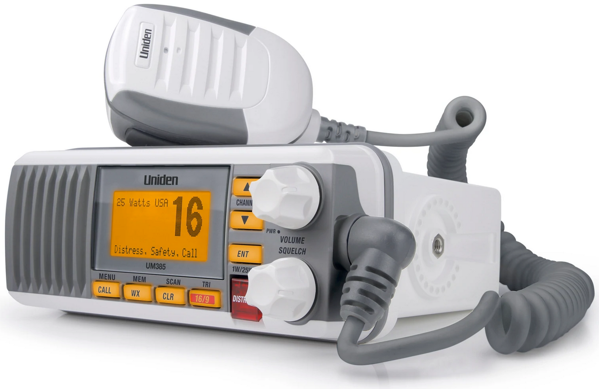 Uniden - UM385 Fixed Mount VHF Radio - White - UM385
