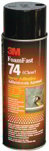 3M - Foam Fast 74 Spray Adhesive - Clear - 24 oz - 82242