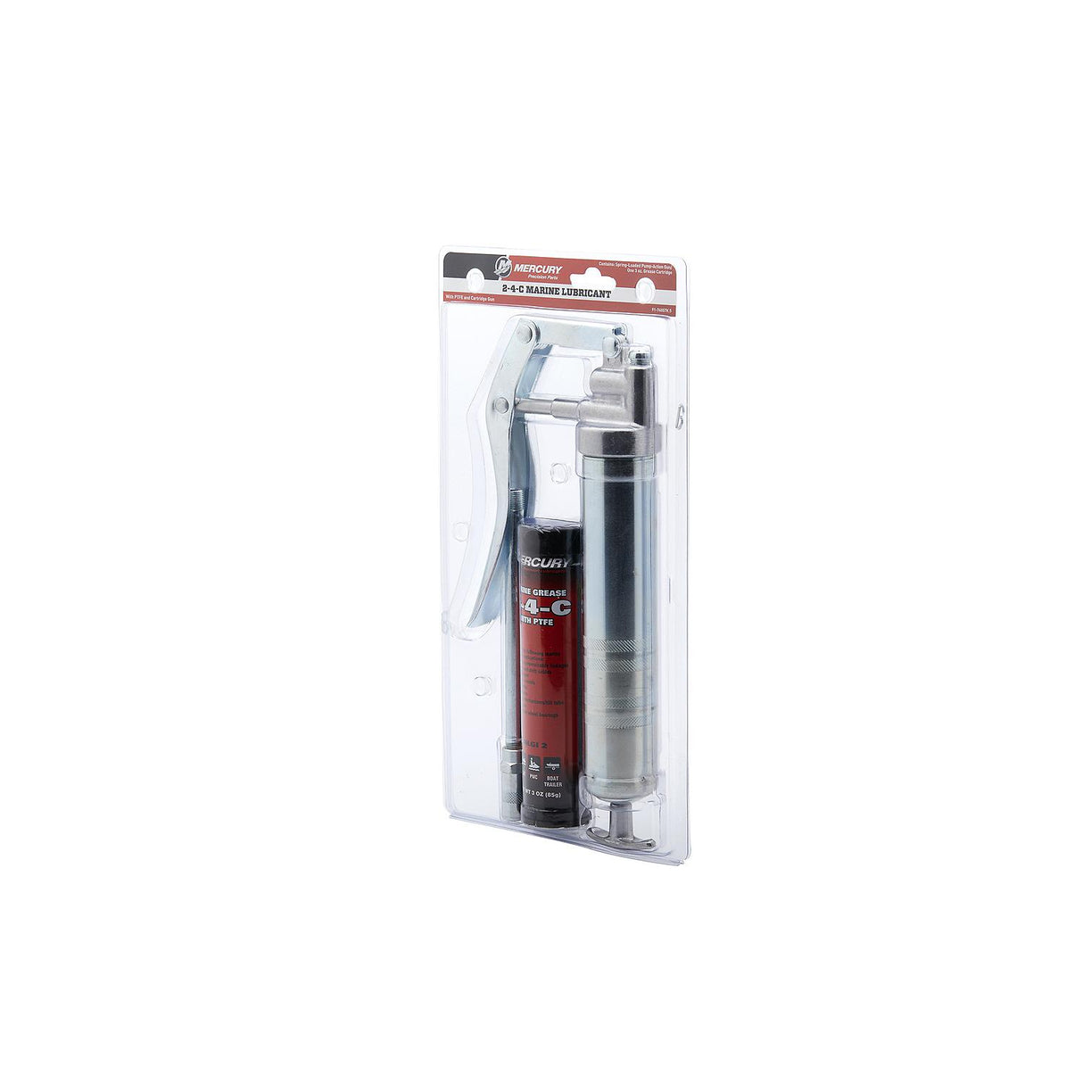 Mercury - 2-4-C Marine Grease w/ PTFE & Cartridge Gun - Contains One 3 oz Cartridge - 91-74057K5