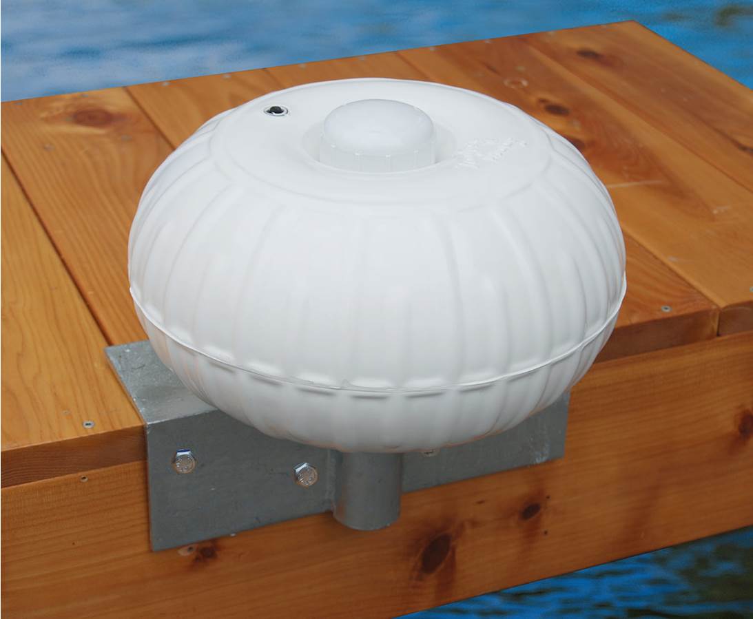 Taylor Made - Dock Pro Inflatable Dock Wheel - Straight Mount - White - 12 inch - 1073