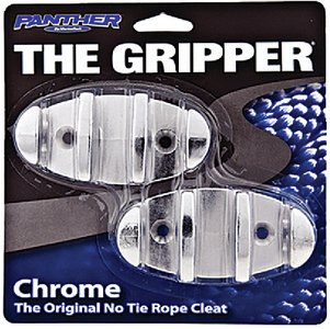 Panther - Die Cast Chrome Plated Gripper Rope Cleat - 3" - 2 Per Pack - 558200