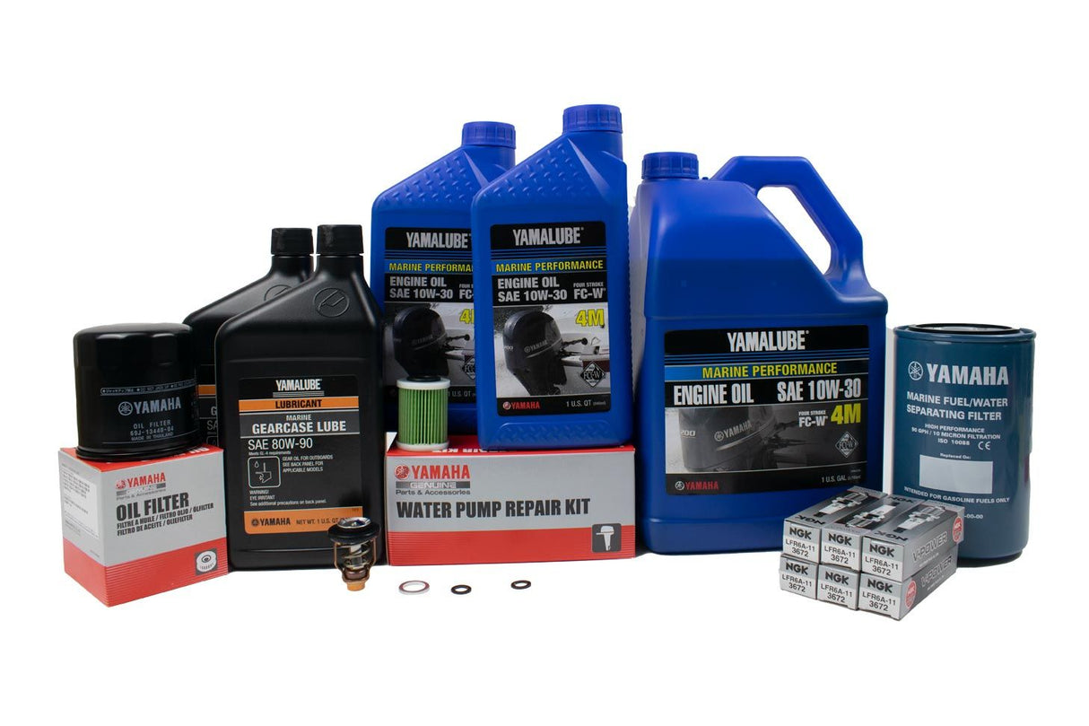 Yamaha F200 & F225 3.3L V6 300 Hour Service Maintenance Kit - Yamalaube 10W-30 - 2011-Current