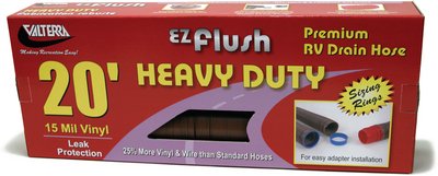 Valterra - D04-0040 Bronze E-Z Flush Heavy Duty 3" x 20' RV Drain Hose - D040040