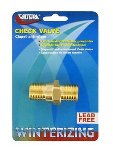 Valterra - CHECK VALVE 1/2IN BRASS MPT/MP,CHECK VALVES - P23415LFVP