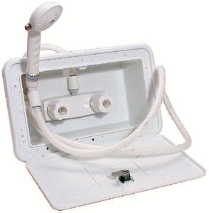 Valterra - Phoenix RV Camping Exterior Outdoor Shower with Hatch & Hose - PF266201