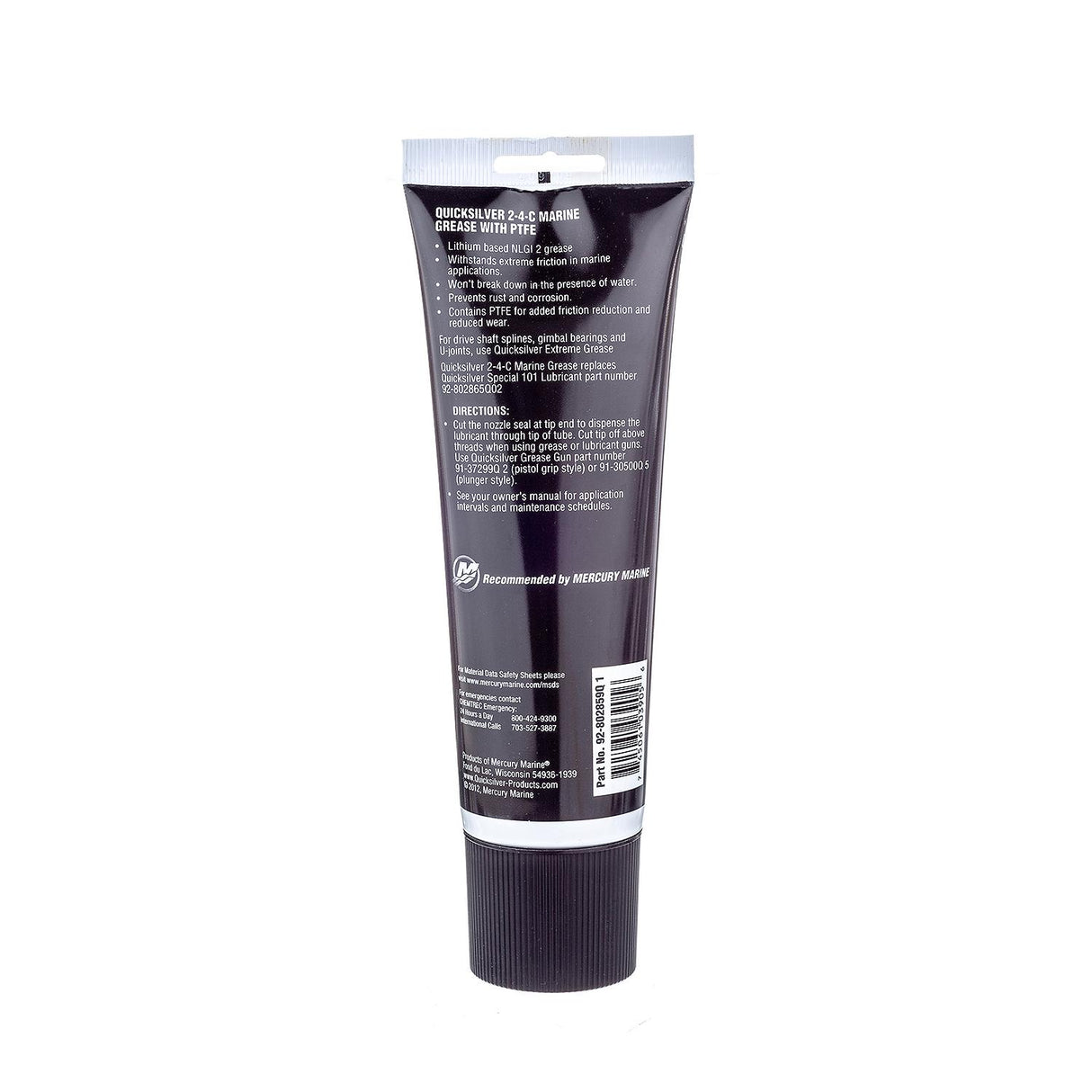 Mercury - Quicksilver 2-4-C Marine Grease with PTFE - 8 oz - 92-802859Q1