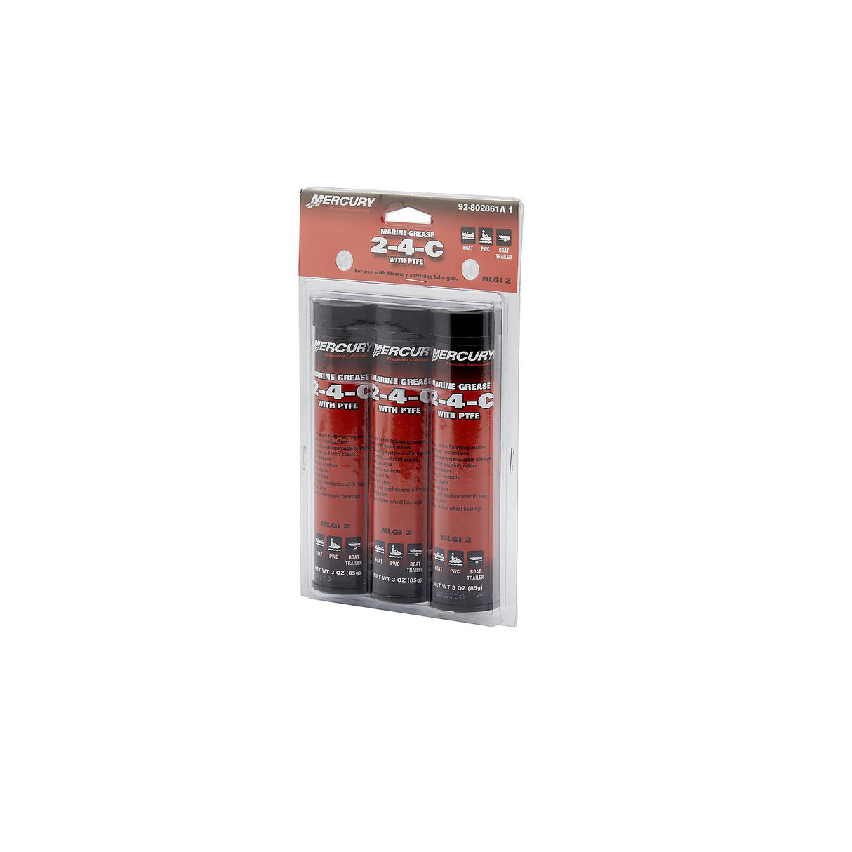 Mercury - 2-4-C Marine Lubricant with PTFE - 3.5 oz. Tube - 3-Pack - 92-802861A1