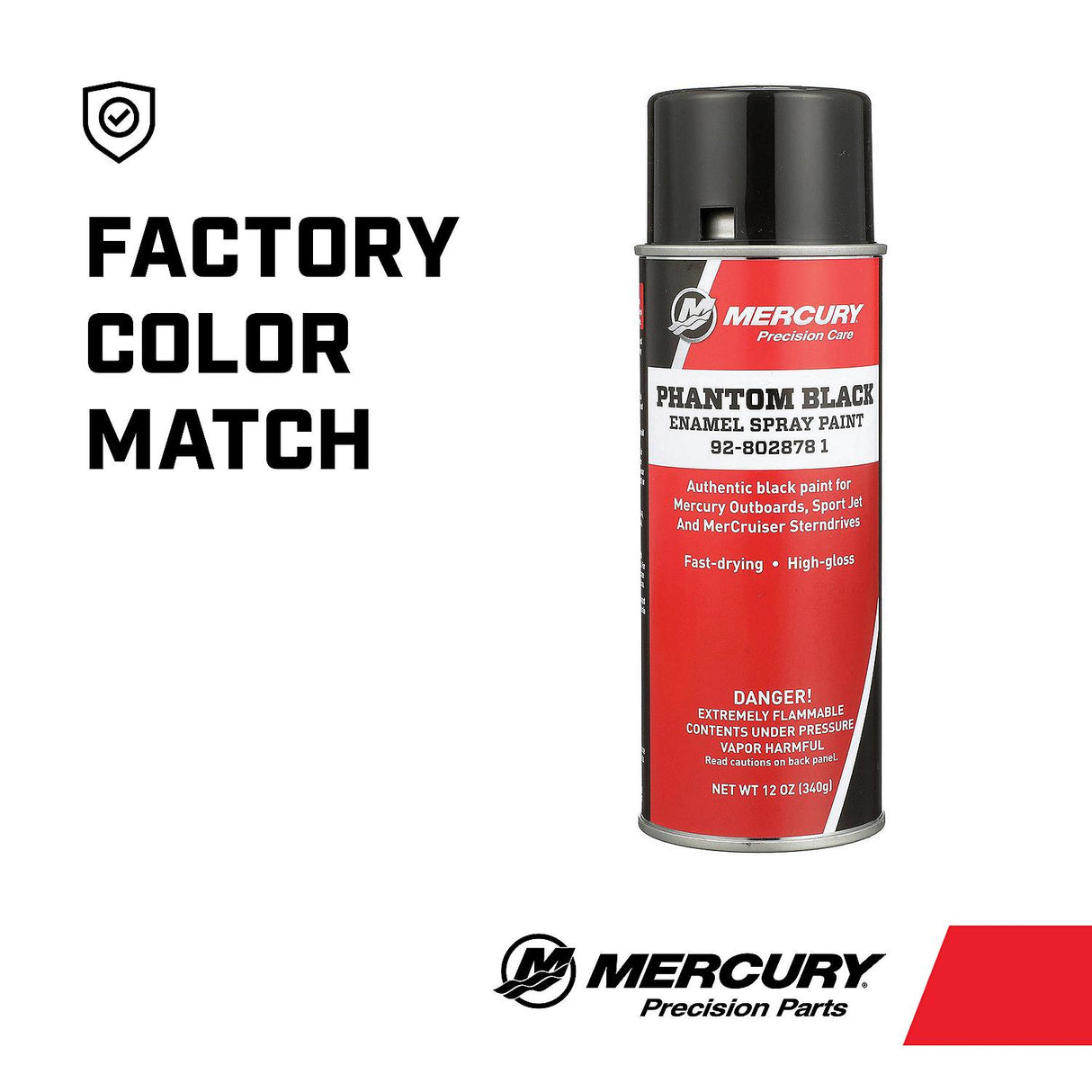 Mercury Phantom Black Enamel Spray Paint - 12oz - 92-8028781