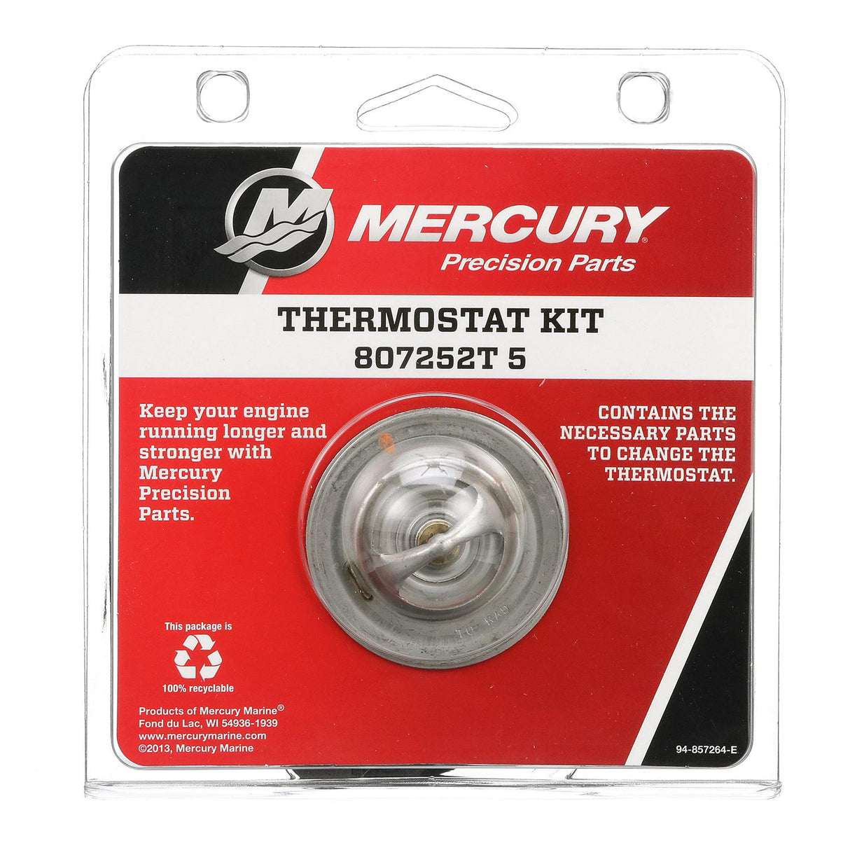 Mercury Mercruiser - Thermostat Kit - Fits 1987‑2016 GM Engines - 807252T5