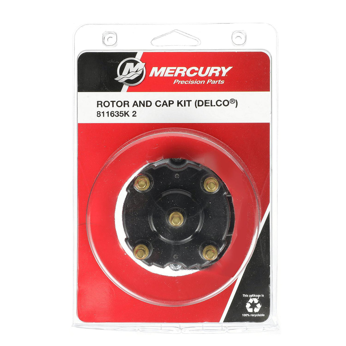 Mercury Mercruiser - Cap and Rotor Kit - Fits GM 4 Cylinder Engines with Delco EST Ignition - 811635K2