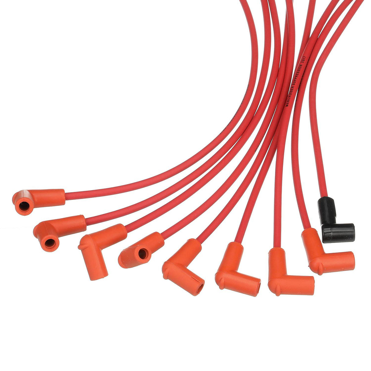 Mercury Mercruiser - Spark Plug Wire Kit - Red - Fits GM V-8 350 CID Engines with Delco HEI Ignition - 84-816608Q71
