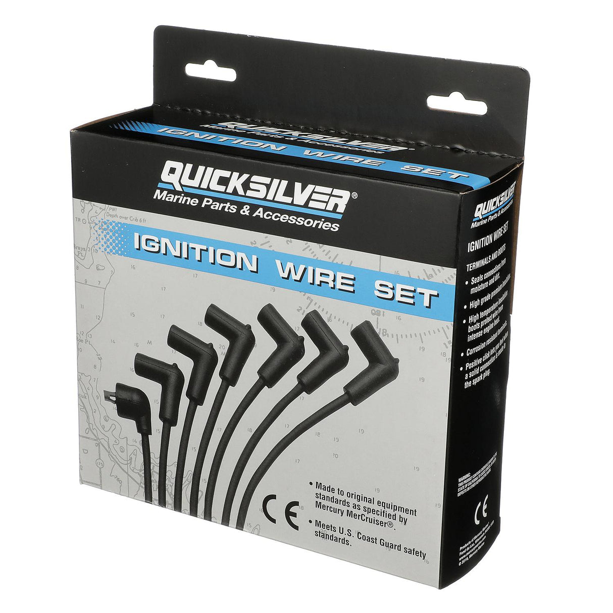 Mercury Mercruiser - Spark Plug Wire Kit - Red - Fits GM V-8 350 CID Engines with Delco HEI Ignition - 84-816608Q71