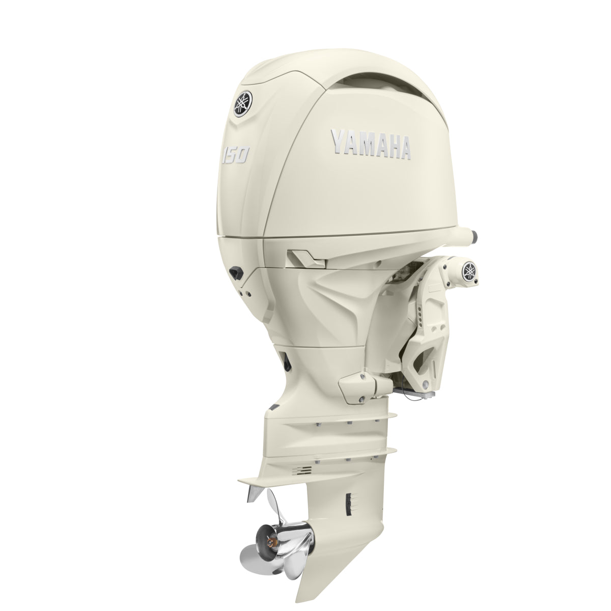 Yamaha F150XSA4 Outboard - Classic White | 25-Inch Shaft | Digital Electronic Control (DEC) | Electric Start | Power Trim & Tilt |