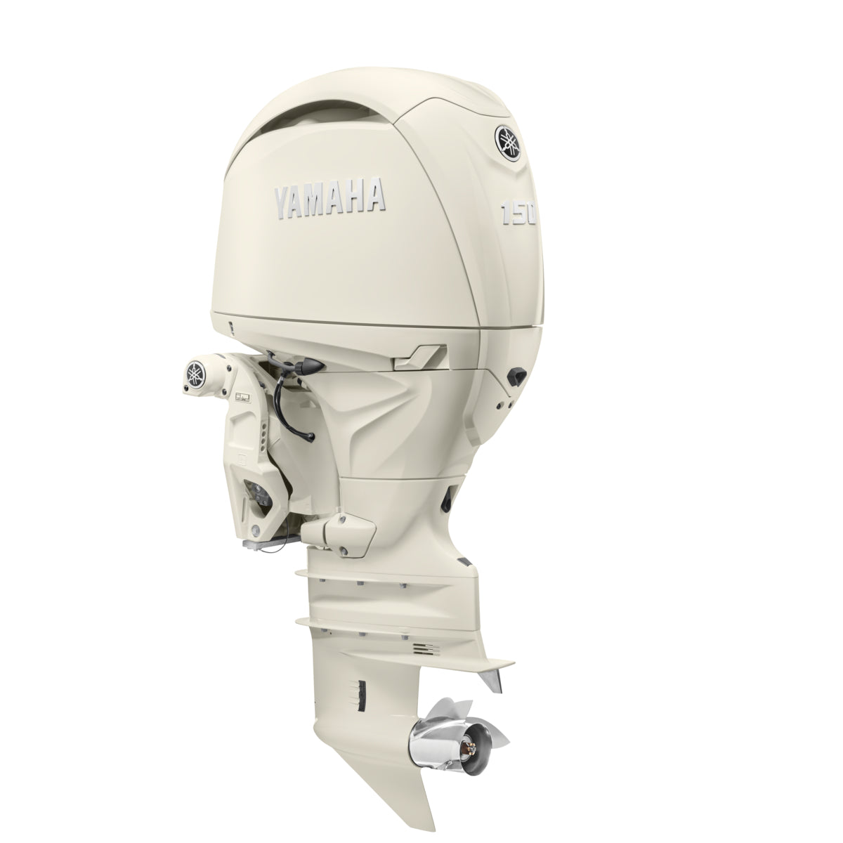 Yamaha F150XSA4 Outboard - Classic White | 25-Inch Shaft | Digital Electronic Control (DEC) | Electric Start | Power Trim & Tilt |