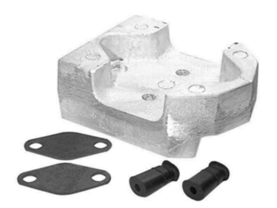 Mercury Quicksilver - Aluminum Gimbal Housing Anode - Fits R, MR, Alpha One, Gen II, Bravo I, II, III, X, XR & XZ Drives - 97-821631Q1