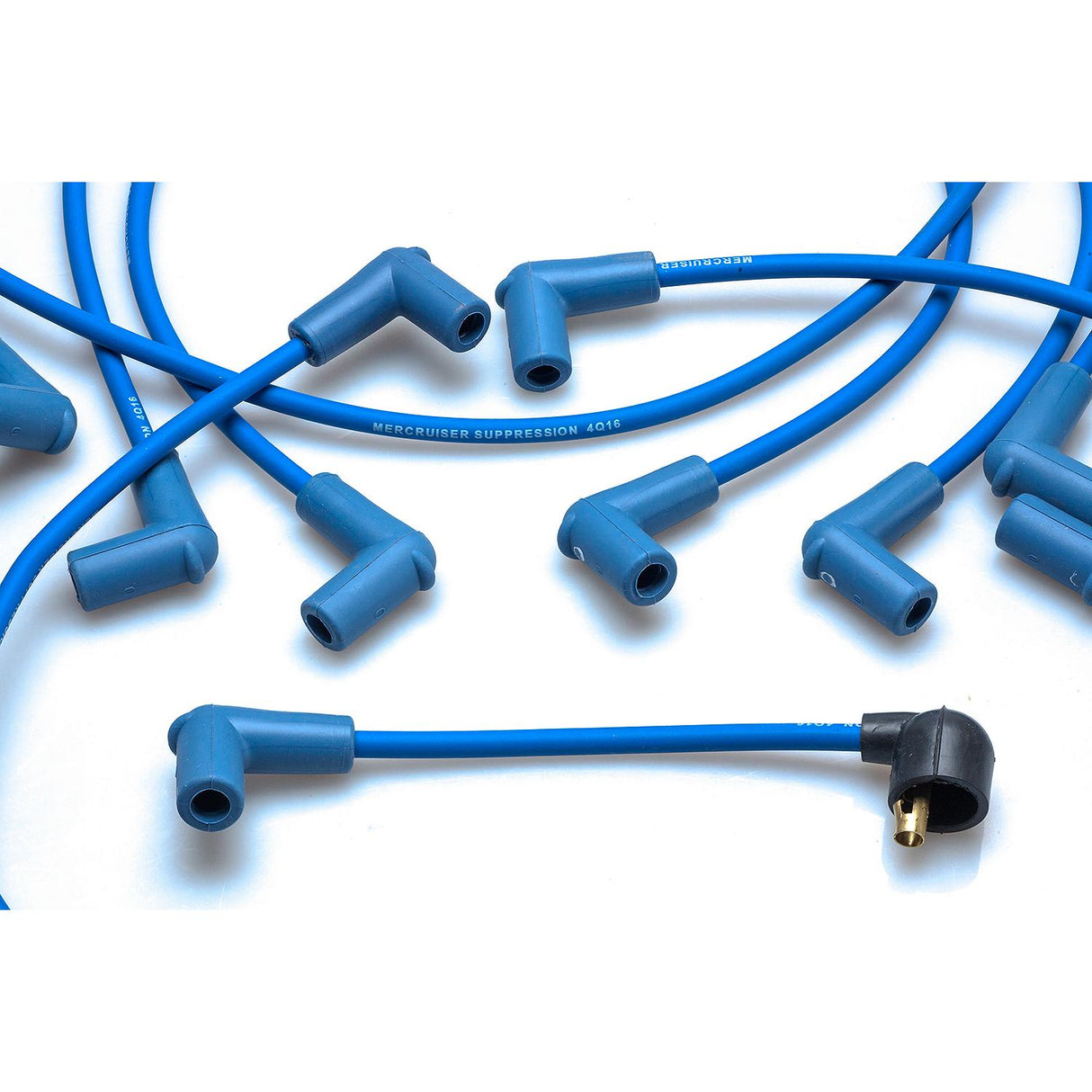 Mercury Mercruiser - Spark Plug Wire Kit - Blue - Fits GM Hi-Perf V-8 454/502/540/572 CID Engines with Thunderbolt IV Ignition - 84-847701Q7