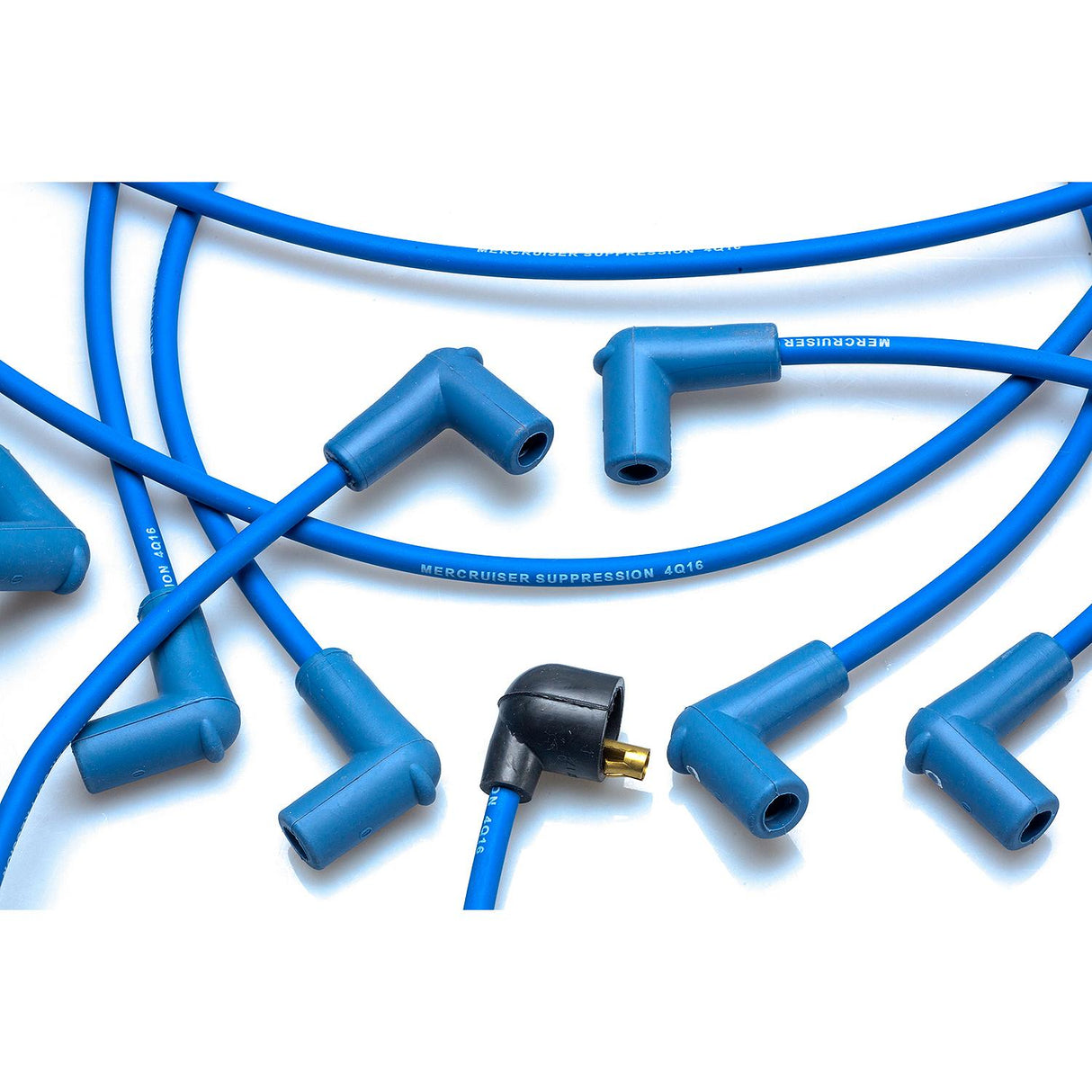 Mercury Mercruiser - Spark Plug Wire Kit - Blue - Fits GM Hi-Perf V-8 454/502/540/572 CID Engines with Thunderbolt IV Ignition - 84-847701Q7