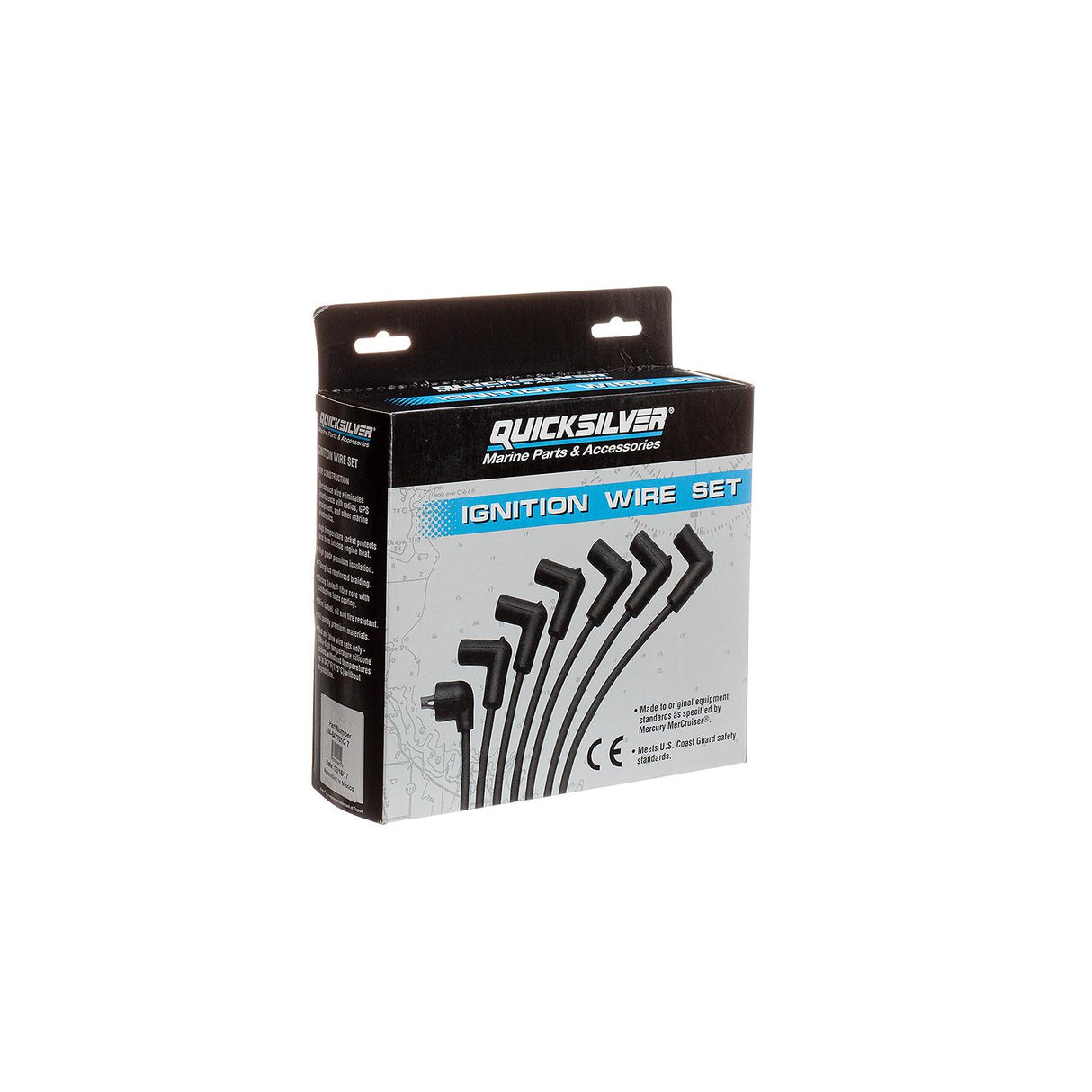 Mercury Mercruiser - Spark Plug Wire Kit - Blue - Fits GM Hi-Perf V-8 454/502/540/572 CID Engines with Thunderbolt IV Ignition - 84-847701Q7