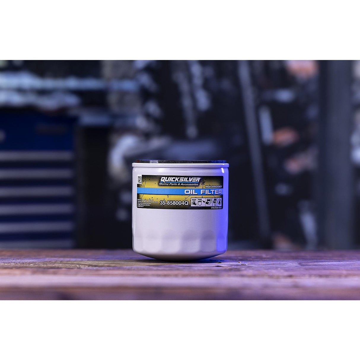 Mercury Quicksilver - Oil Filter - Fits MCM/MIE GM Engines, Except V‑6 Models w/Oil Filter Mounted on Engine Block & 4.5L & 6.2L Mercury Engine - 35-858004Q